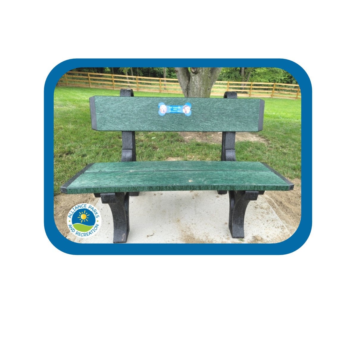 Personalized Dog Park Bench | Alliance Friends of the Parks